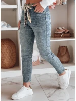 Dámske džínsové nohavice slim fit s opaskom FLORAJIN blue FashionStreet UY2463 Dámske džínsové nohavice slim fit s opaskom FLORAJIN blue FashionStreet UY2463