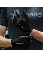 Cyklistické rukavice Rockbros jar/leto/jeseň, plné, veľkosť: XXL - čierne