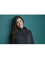 Stedman Lux Knit Fleece Jacket Women Dámska pletená fleecová bunda s kapucňou 05.5560 svetlošedá melírovaná Stedman Lux Knit Fleece Jacket Women Dámska pletená fleecová bunda s kapucňou 05.5560 svetlošedá melírovaná