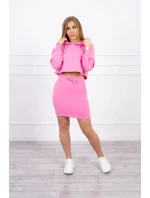 Súprava blúzky so sukňou svetlo ružová