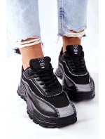 Damskie Sportowe Buty Cross Jeans II2R4018C Czarne