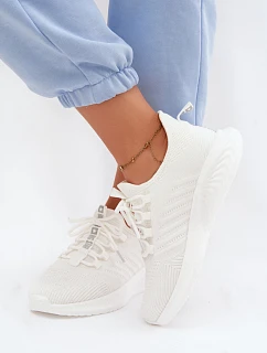 Ľahká športová obuv Slip-on dámska Materiál Big Star UU274056 White