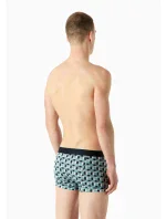 Pánske boxerky 111389 3F504 26642 zelenomodré - Emporio Armani
