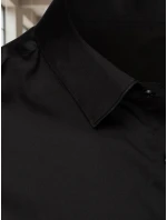 Pánska elegantná hladká čierna košeľa REGULAR FIT FashionStreet DX2538