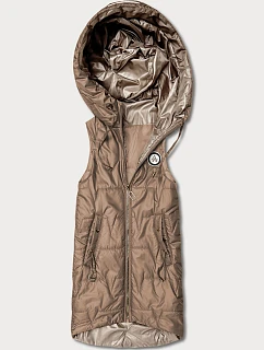 Tenké rukávy s kontrastným lemovaním Goodlookin brown (B8583-101)