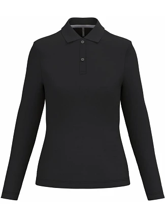 Kariban K 244 Dámske polo tričko s dlhým rukávom z piké 20.K244 čierne Kariban K 244 Dámske polo tričko s dlhým rukávom z piké 20.K244 čierne
