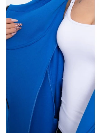 Zateplená mikina so zipsom nevädzovo modrá Zateplená mikina so zipsom nevädzovo modrá