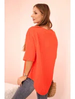 Dámska mušelínová košeľa s gombíkom červená