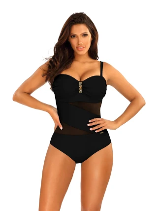 Dámske jednodielne plavky S8030CH3 Gold7 Black - Self Dámske jednodielne plavky S8030CH3 Gold7 Black - Self