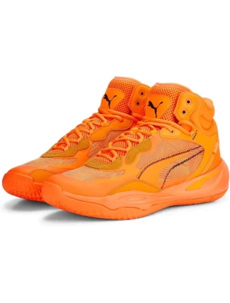 Pánske tenisky Playmaker Pro Mid Laser M 378327 01 Neon Orange - Puma