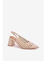 Sandále na podpätku model 226506 Vykročte štýlovo