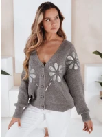 Dámsky kardigán KERINDA sivý FashionStreet MY2503
