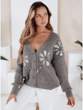 Dámsky kardigán KERINDA sivý FashionStreet MY2503