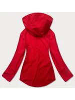 Červená mikina s asymetrickou spodnou časťou (HD153-05)