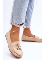 Klasyczne Zamszowe Mokasyny Beżowe Good Time