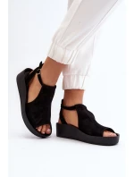 Zazoo 2914 Dámske semišové sandále Black Zazoo 2914 Dámske semišové sandále Black