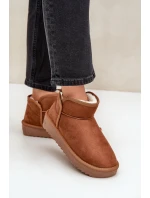 Śniegowce Na Platformie Damskie D.Franklin DFSH370010 Brązowe