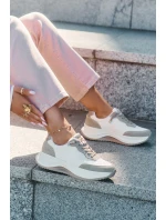Zamszowe Sneakersy Damskie Na Platformie Big Star RR274A344 HI-POLY SYSTEM Beżowe