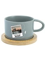 Personalizovaný keramický hrnček „MAKRONKA“ s fotografiou a cestovateľským motívom