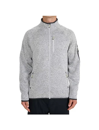 Pánsky fleece 4F M443 cool light grey melange 4FWSS26TFLEM443 27M Pánsky fleece 4F M443 cool light grey melange 4FWSS26TFLEM443 27M