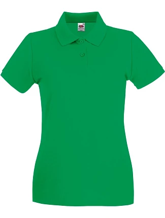 Fruit of the Loom Lady-Fit Premium Polo Dámske piqué polo 16.3030 kelly green Fruit of the Loom Lady-Fit Premium Polo Dámske piqué polo 16.3030 kelly green