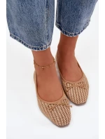 Baleríny s pletenkou a mašličkou Camel Belirra