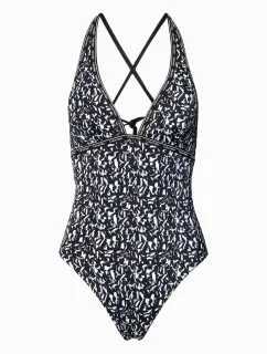 Dámske jednodielne plavky s logom Core KW0KW02076-0GK - Calvin Klein