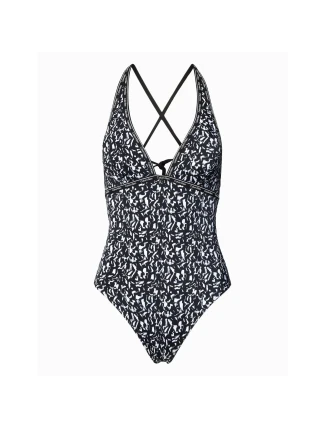 Dámske jednodielne plavky s logom Core KW0KW02076-0GK - Calvin Klein