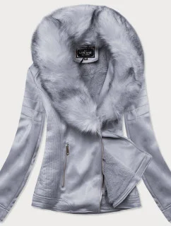 Dámske semišové ramonesky s kožušinou heather (6502big)