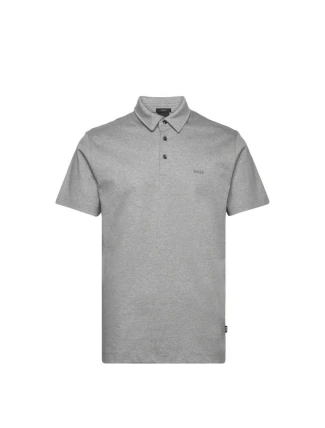 Pánska polokošeľa BOSS Palosh 30 silver slim fit sivá (50471335-041)