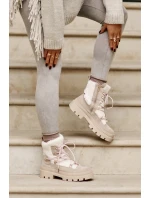 Botki Z Futerkiem Typu Baranek Beżowe Merilana