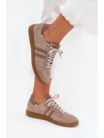 Dámske semišové nízke tenisky Dark Beige Zazoo N1068 Dámske semišové nízke tenisky Dark Beige Zazoo N1068