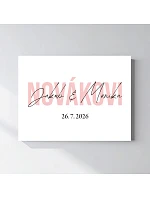 Personalizovaný magický fotoobraz v ráme - štvorec 30x40 - mená novomanželov Personalizovaný magický fotoobraz v ráme - štvorec 30x40 - mená novomanželov