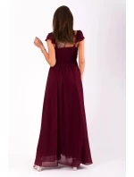 Dámske šaty EVA & LOLA s rukávom dlhé bordó - Bordová / S - EVA & LOLA Dámske šaty EVA & LOLA s rukávom dlhé bordó - Bordová / S - EVA & LOLA