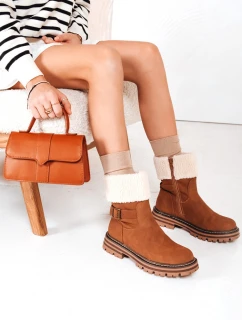Dámske zateplené ťavie čižmy FashionStreet ZY1226