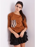 Blúzka CZ BZ 1694.08 svetlohnedá