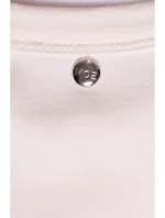 M790 Maxi šaty s ramennými vypchávkami - krémové