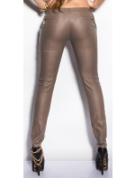 Sexy KouCla Letherlook-Pants with zips