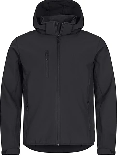 Clique Classics Softshell Hoody M Pánska 3-vrstvová softshellová bunda s kapucňou 67.0912 čierna