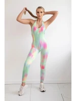 Fitness oblek s push-up zelenou