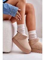 Dámske zateplené snežnice na platforme s kožušinou Beige Xamella Dámske zateplené snežnice na platforme s kožušinou Beige Xamella