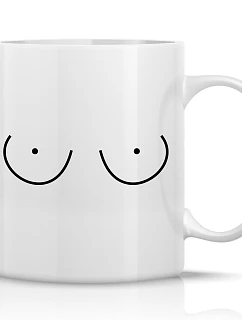 PRSA (SMALL) - klasický biely keramický hrnček 300 ml