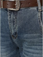 Dámske baggy džínsy s opaskom, modré, FashionStreet UY3193 Dámske baggy džínsy s opaskom, modré, FashionStreet UY3193