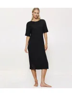 Dámska nočná košeľa Timeless Sensuality NDK SSL - BLACK - black 0004 - TRIUMPH