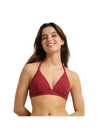Dámske plavky DIM SWIMWEAR SHELL TRIANGLE BRA - DIM - tmavo červená Dámske plavky DIM SWIMWEAR SHELL TRIANGLE BRA - DIM - tmavo červená