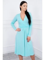 Šaty s prestrihom pod prsiami mincovňa