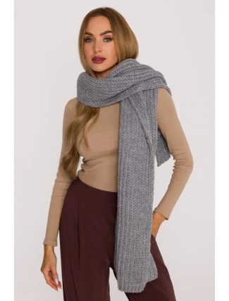 M896 Rebrovaná šatka - sivá
