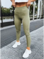 Dámske rebrované legíny LOOK AT ME green FashionStreet UY1572