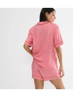 Dámska žakárová košeľa Amourette Boyfriend - RED - pink 00BE - TRIUMPH Dámska žakárová košeľa Amourette Boyfriend - RED - pink 00BE - TRIUMPH