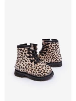 Dziecięce Botki Ocieplane z Suwakiem Beżowe Goopy